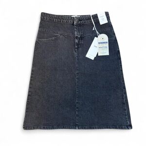 NWT CLOSED SUSIE Women's High Waist Dark Grey Denim A-Line Skirt — Size 27